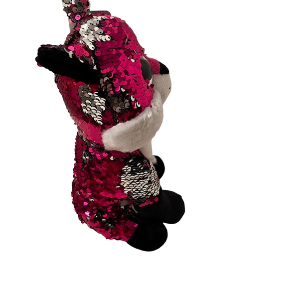 Plush Paradise Sequin Plush Pink Silver Fox Stuffed Animal Color Change NWT - Picture 5 of 6